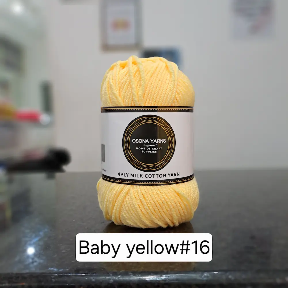 Milk cotton 4ply baby yellow_