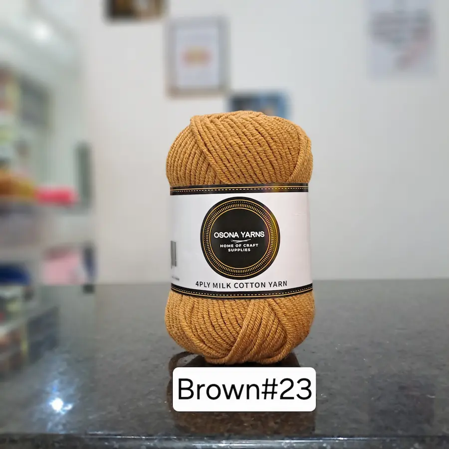 Milk cotton 4ply brown