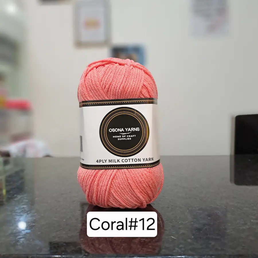 Milk cotton 4ply coral