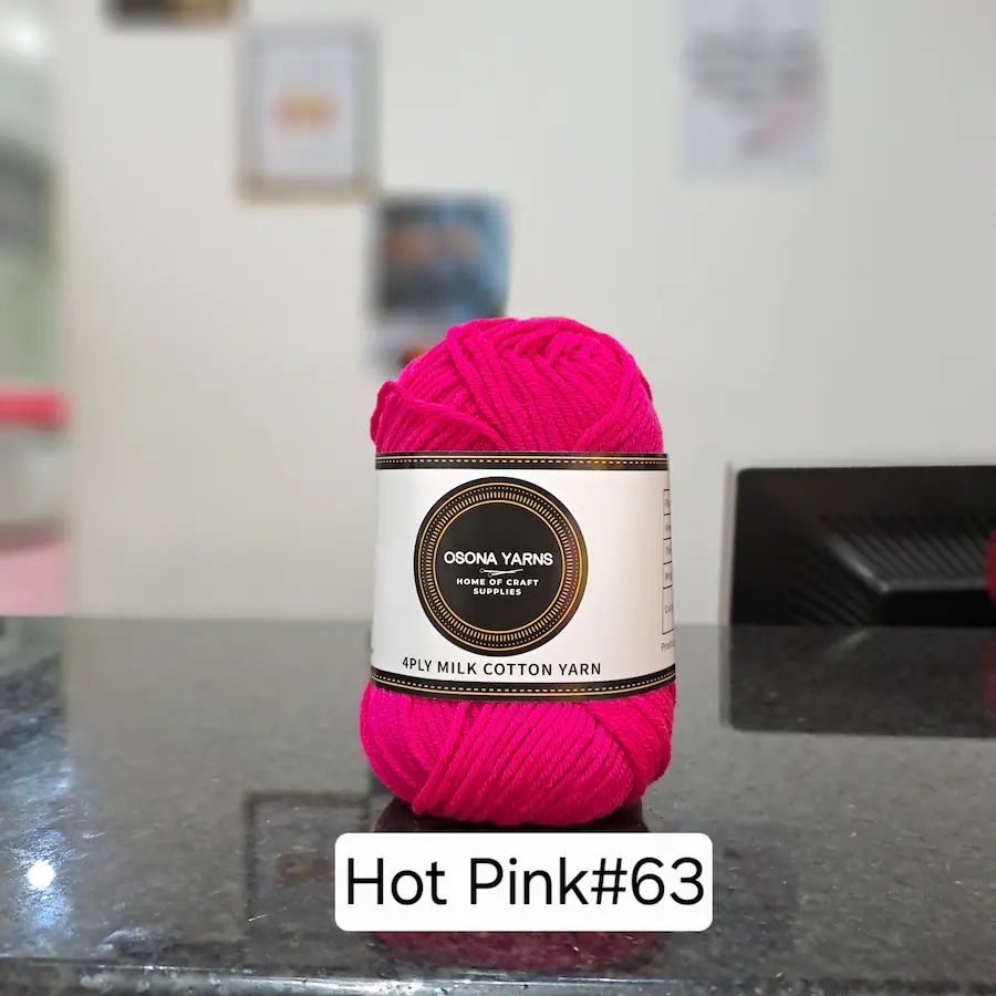 Milk cotton 4ply hot pink
