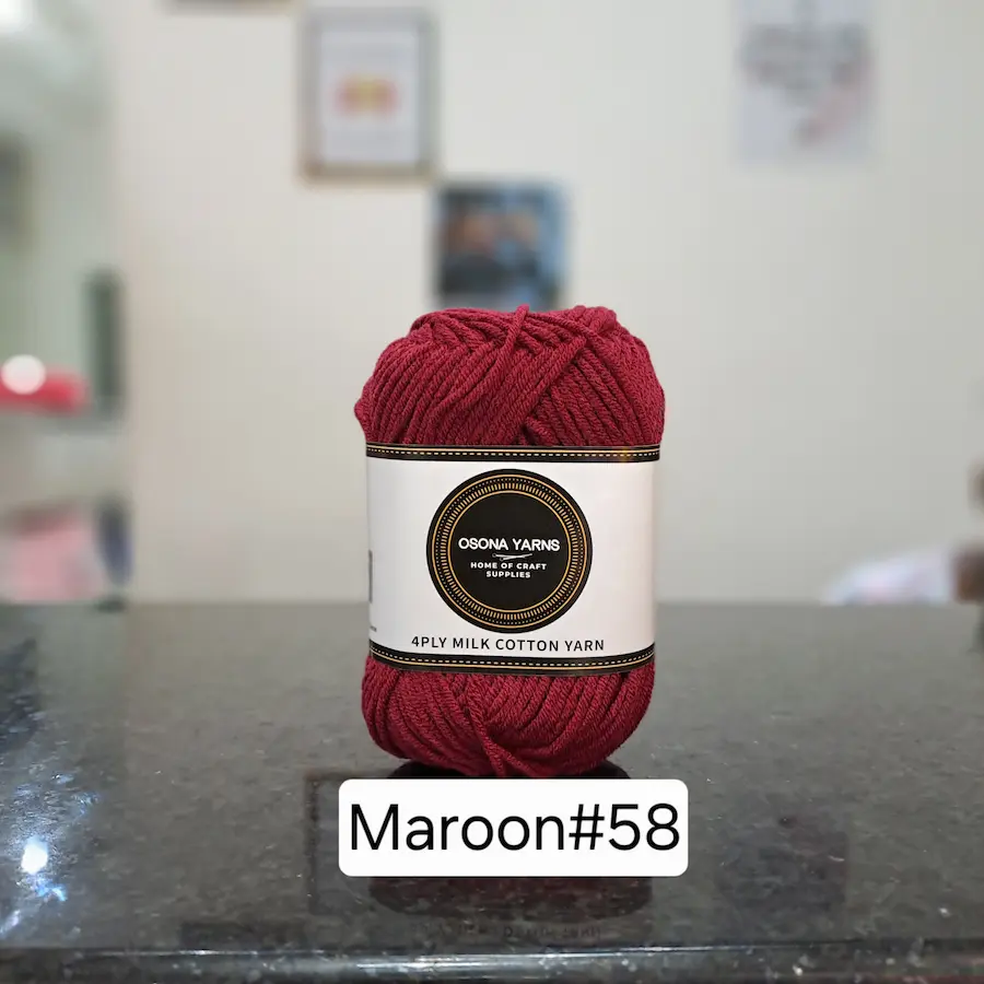 Milk cotton 4ply maroon
