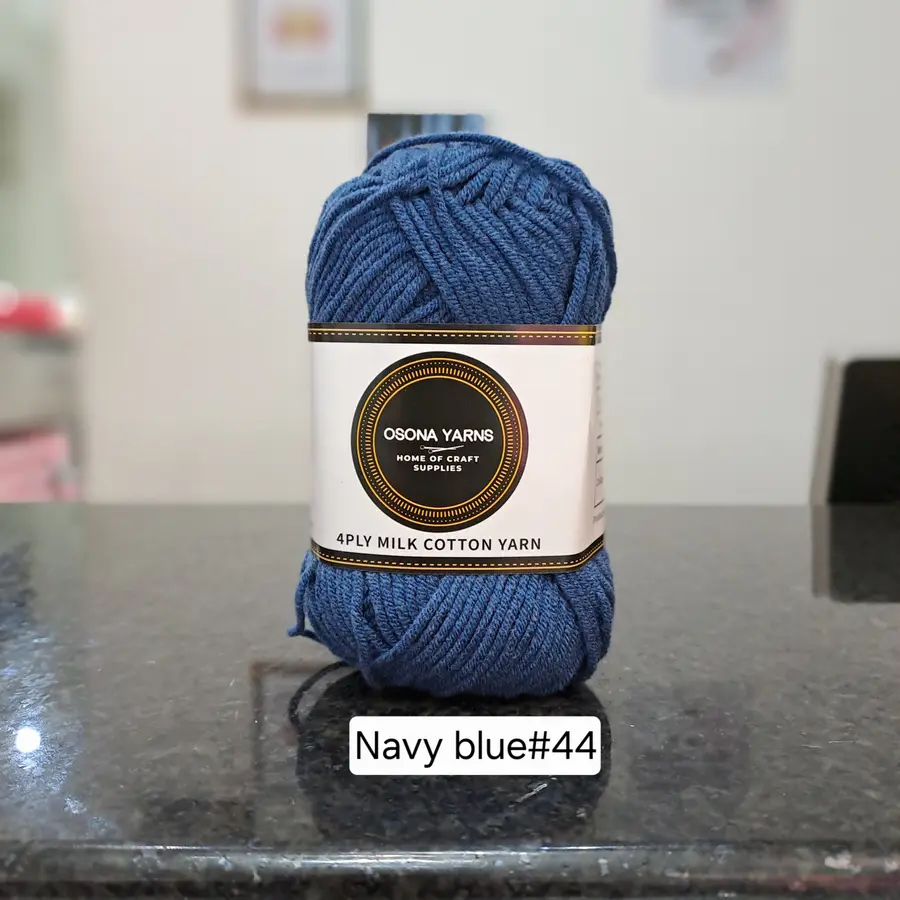 Milk cotton 4ply navy blue_