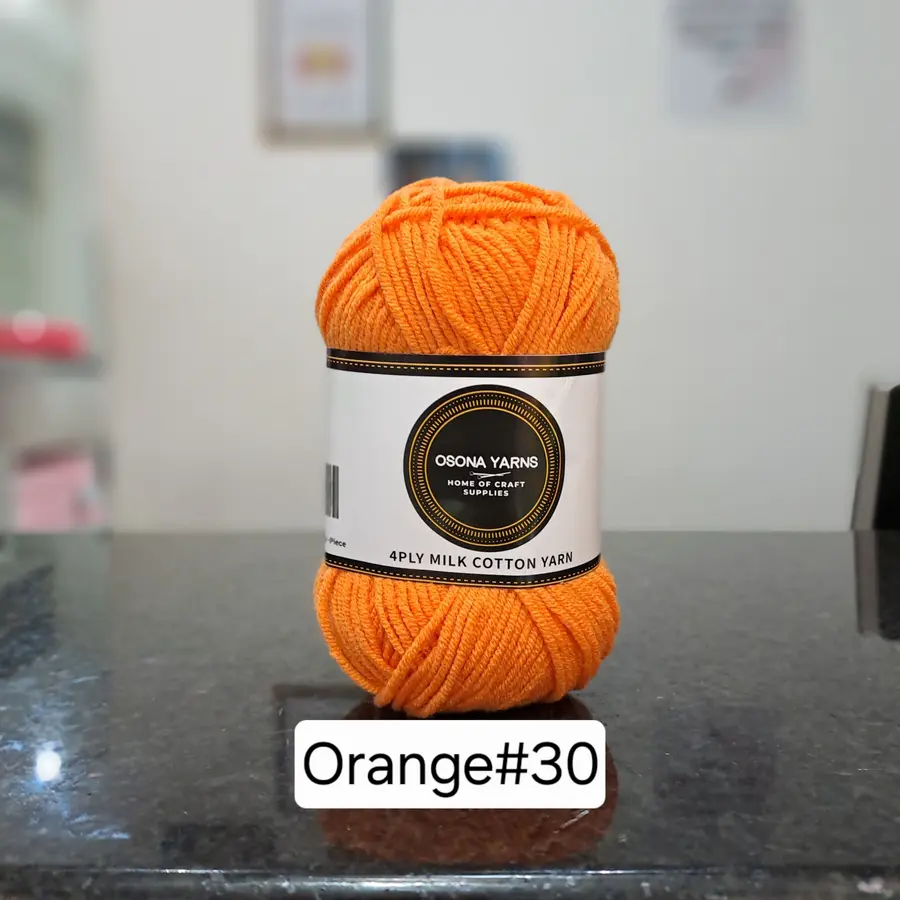 Milk cotton 4ply orange_