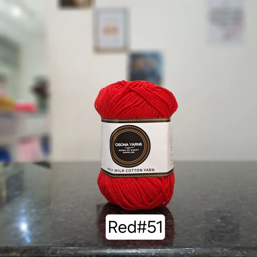 Milk cotton 4ply red