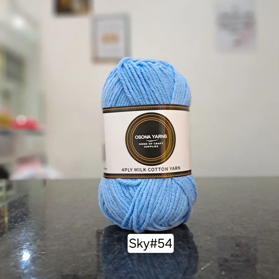 Milk cotton 4ply sky
