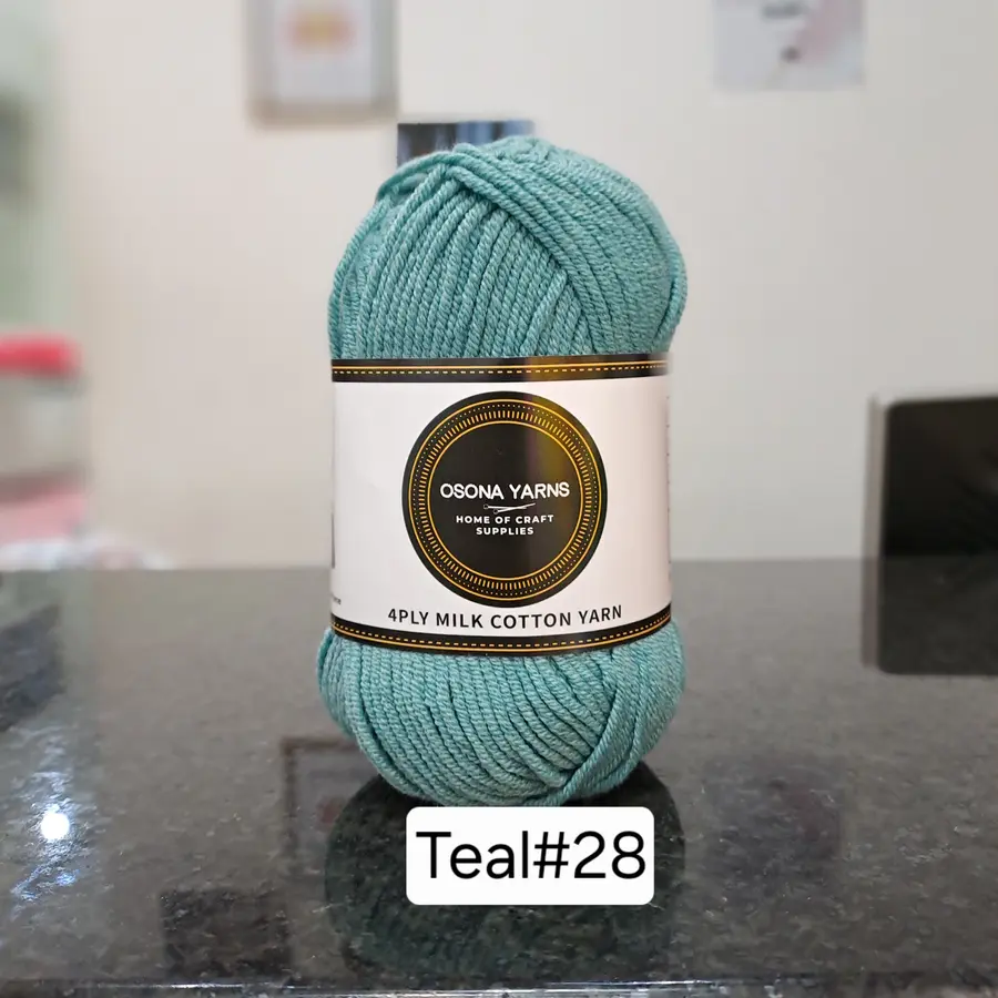 Milk cotton 4ply teal